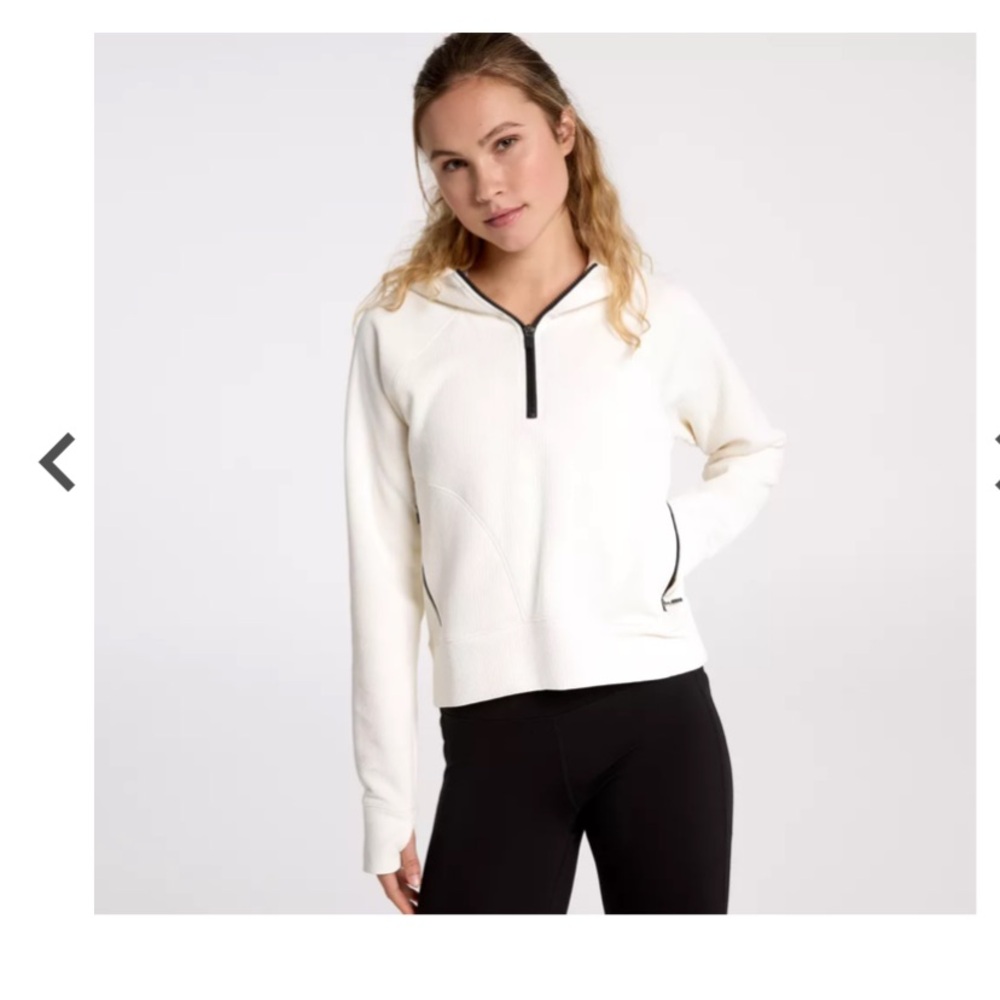 DSG Women's Cream Zip-Up Pullover